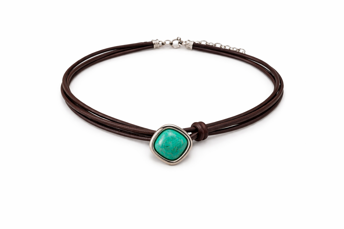 Vintage Bohemian Turquoise Pendant Necklace
