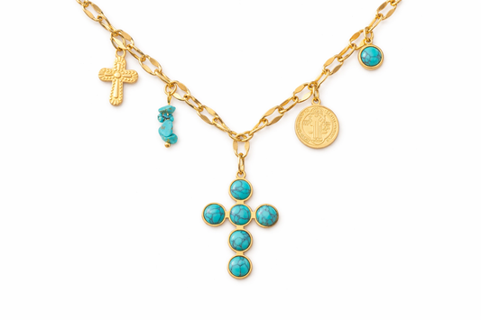 Exclusive Turquoise Cross Necklace