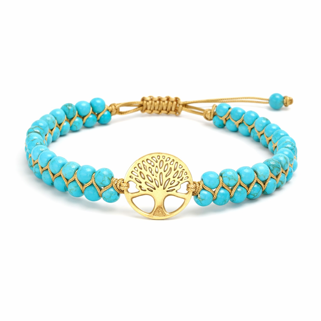 Bracelet Tree of Life Handmade Turquoise Stone