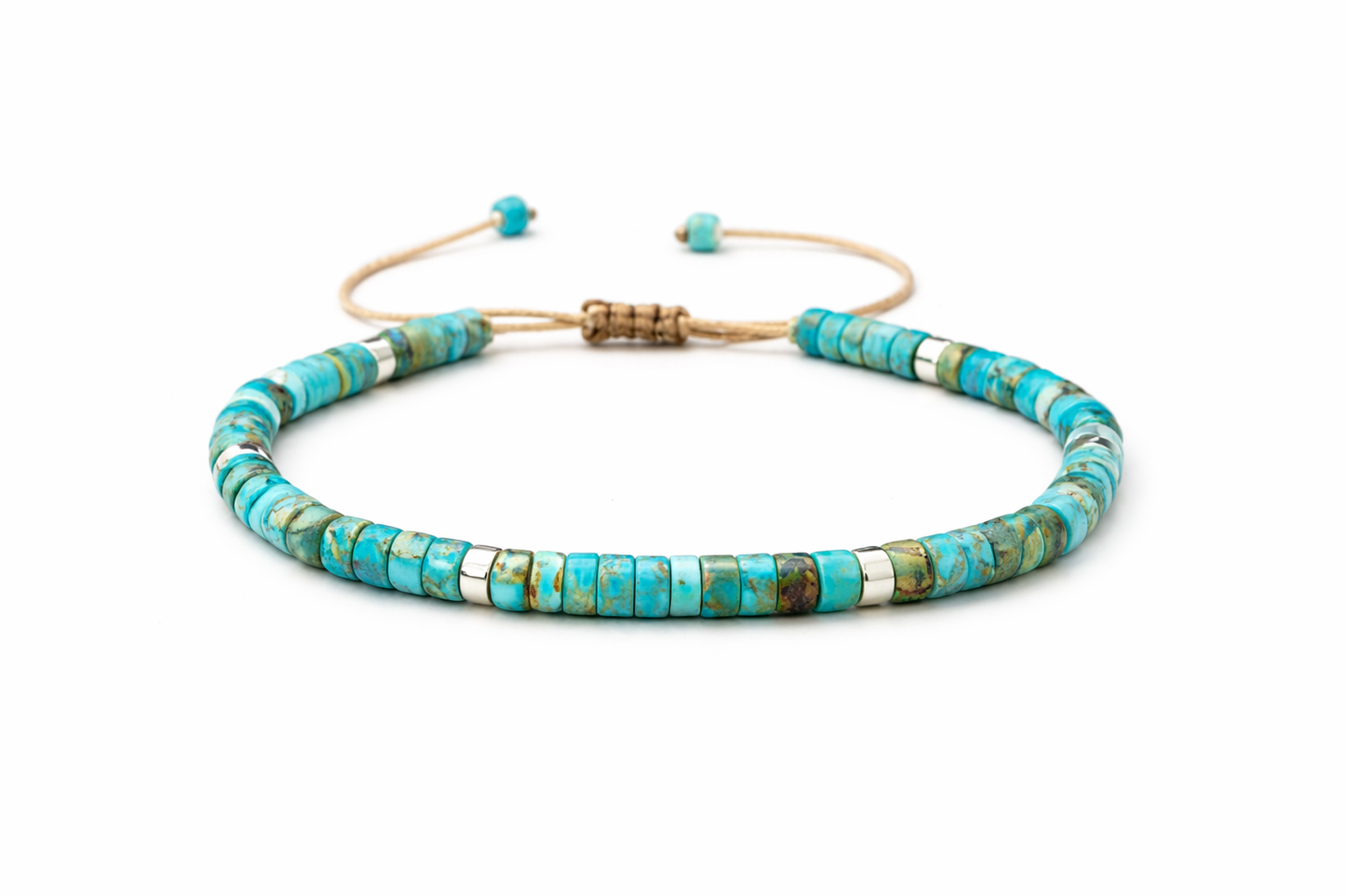 Timeless Delicate Beaded Turquoise Bracelet