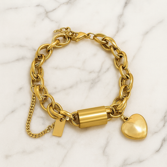 Heartened Chunky Bracelet | Gold