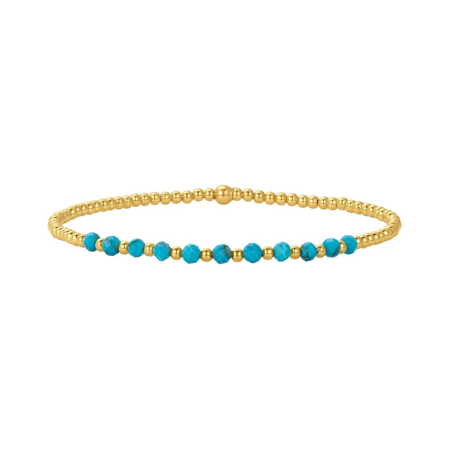 Chic Gold Turquoise Beaded Bracelet
